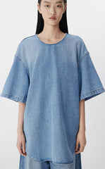 Shirt / JNBY Oversized Cotton Hemp Denim Top