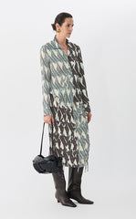 Shirt / JNBY Wrinkled Patterned Long Sleeve Shirt