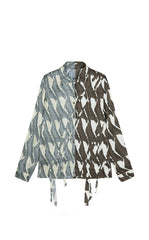 Shirt / JNBY Wrinkled Patterned Long Sleeve Shirt