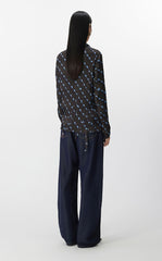 Shirt / JNBY Wrinkled Patterned Long Sleeve Shirt