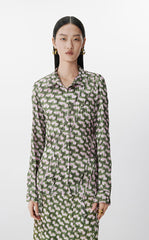 Shirt / JNBY Wrinkled Patterned Long Sleeve Shirt