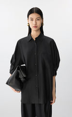 Shirt / JNBY Oversized Cotton-Silk Shirt