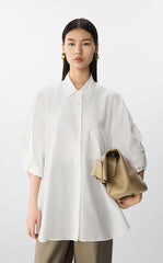 Shirt / JNBY Oversized Cotton-Silk Shirt
