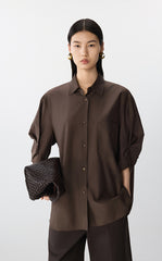 Shirt / JNBY Oversized Cotton-Silk Shirt