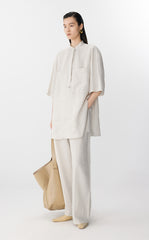 Shirt / JNBY Oversized Linen Short Sleeve Top