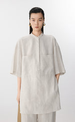 Shirt / JNBY Oversized Linen Short Sleeve Top