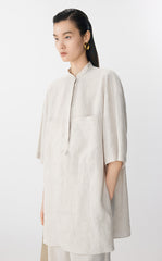 Shirt / JNBY Oversized Linen Short Sleeve Top