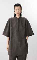 Shirt / JNBY Oversized Linen Short Sleeve Top