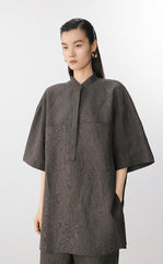 Shirt / JNBY Oversized Linen Short Sleeve Top