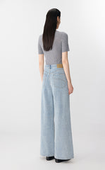 Sweater / JNBY Fitted Wool Short Sleeve Sweater