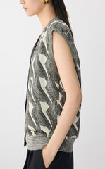 Sweater / JNBY Unique Patterned Loose Knit Vest
