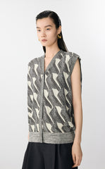 Sweater / JNBY Unique Patterned Loose Knit Vest