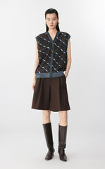 Sweater / JNBY Unique Patterned Loose Knit Vest