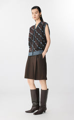 Sweater / JNBY Unique Patterned Loose Knit Vest