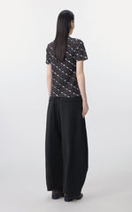 Sweater / JNBY Jacquard Pattern Short Sleeve Knit Top