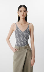 Vest / JNBY Jacquard Pattern Sleeveless Knit Tank
