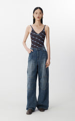 Vest / JNBY Jacquard Pattern Sleeveless Knit Tank