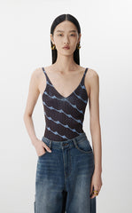 Vest / JNBY Jacquard Pattern Sleeveless Knit Tank