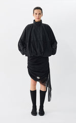 Skirt / JNBY Asymmetric Silk Pleated Skirt