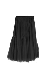 Skirt / JNBY Sheer Mesh Ruffle Hem Skirt