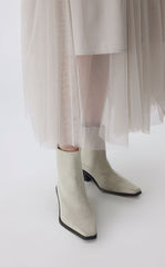 Skirt / JNBY Sheer Mesh Ruffle Hem Skirt