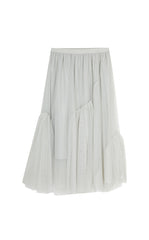 Skirt / JNBY Sheer Mesh Ruffle Hem Skirt