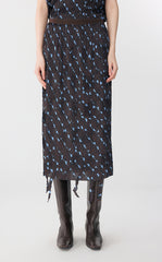 Skirt / JNBY Pleated Floral Print Midi Skirt