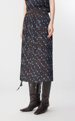 Skirt / JNBY Pleated Floral Print Midi Skirt