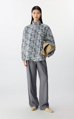 Pants / JNBY Wool Herringbone Wide-Leg Trousers