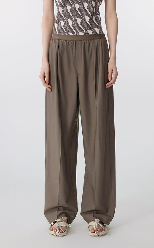 Pants / JNBY Wool Herringbone Wide-Leg Trousers