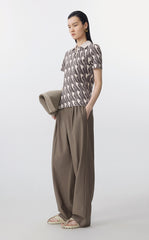 Pants / JNBY Wool Herringbone Wide-Leg Trousers