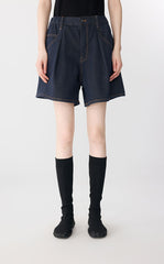 Shorts / JNBY Wide-Leg Rolled Denim Shorts