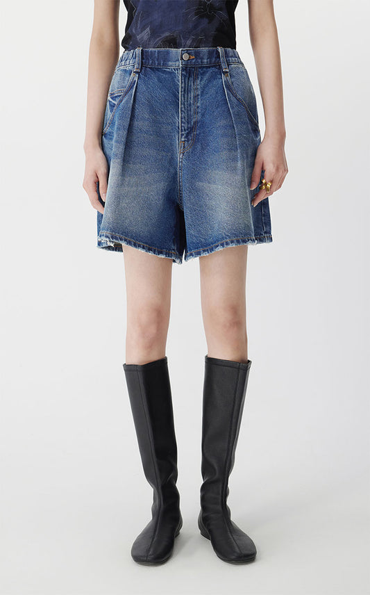 Shorts / JNBY Wide-Leg Rolled Denim Shorts