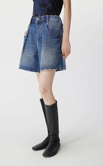Shorts / JNBY Wide-Leg Rolled Denim Shorts