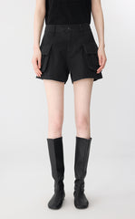 Shorts / JNBY Wide-Leg Rolled Cotton Shorts