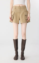 Shorts / JNBY Wide-Leg Rolled Cotton Shorts