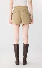 Shorts / JNBY Wide-Leg Rolled Cotton Shorts