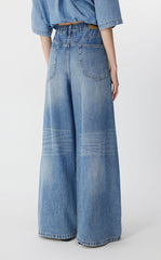 Pants / JNBY Wide-Leg Rolled Denim Trousers