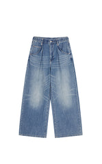 Pants / JNBY Wide-Leg Rolled Denim Trousers