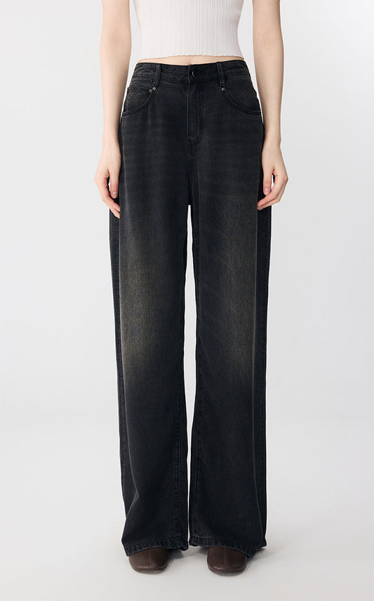 Pants / JNBY Eco-Friendly Wide-Leg Rolled Denim