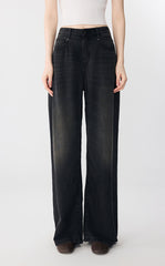 Pants / JNBY Eco-Friendly Wide-Leg Rolled Denim