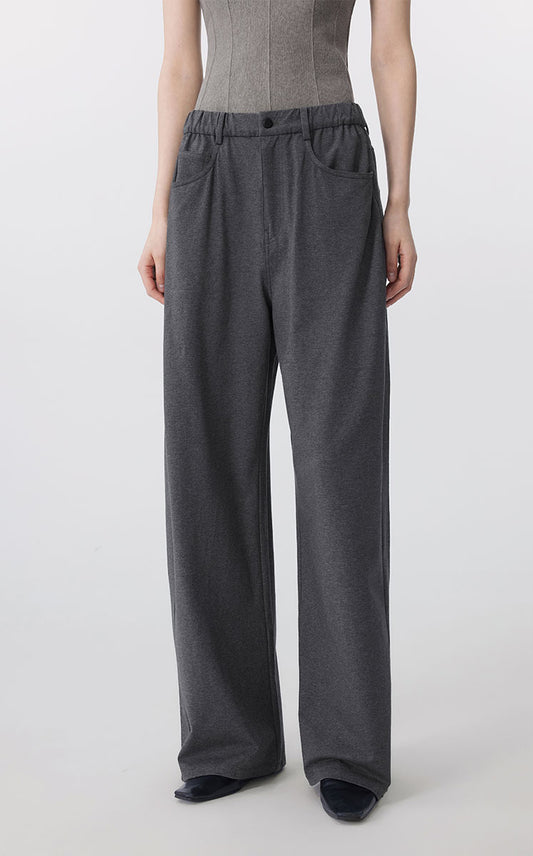 Pants / JNBY Wide-Leg Stretch Cotton Trousers