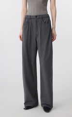Pants / JNBY Wide-Leg Stretch Cotton Trousers
