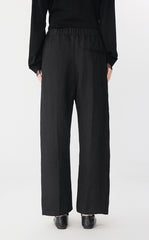 Pants / JNBY Wide-Leg Rolled Hemp Pants