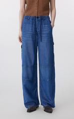 Pants / JNBY Wide-Leg Rolled Lyocell Jeans