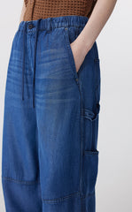 Pants / JNBY Wide-Leg Rolled Lyocell Jeans