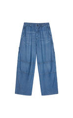 Pants / JNBY Wide-Leg Rolled Lyocell Jeans