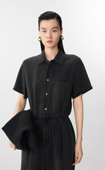 Jumpsuit / JNBY Rolled Tencel Denim Jumpsuit