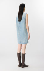 Dress / JNBY A-Line Sleeveless Cotton-Hemp Dress