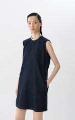 Dress / JNBY A-Line Sleeveless Cotton-Hemp Dress
